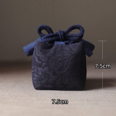 Ķīniešu stila sabiezināta kokvilnas auduma ceļojumu tējas maisiņi Tējas kārbas Tējas krūzes Tējas komplekts Uzglabāšanas maisiņi Tējas kannas Salmu apdrukas maisiņš ZD47