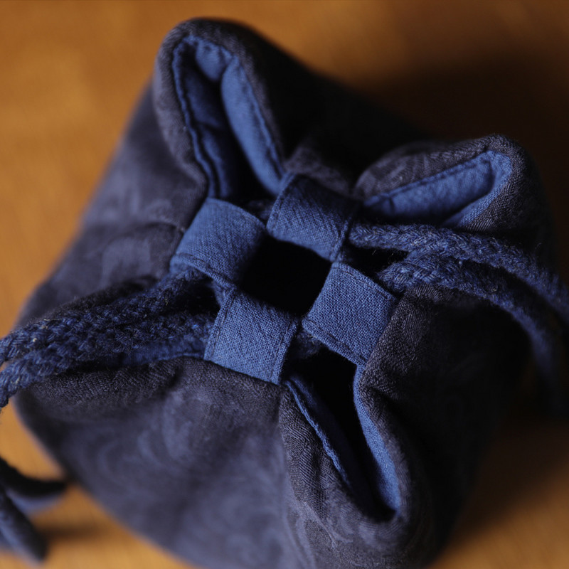 Ķīniešu stila sabiezināta kokvilnas auduma ceļojumu tējas maisiņi Tējas kārbas Tējas krūzes Tējas komplekts Uzglabāšanas maisiņi Tējas kannas Salmu apdrukas maisiņš ZD47