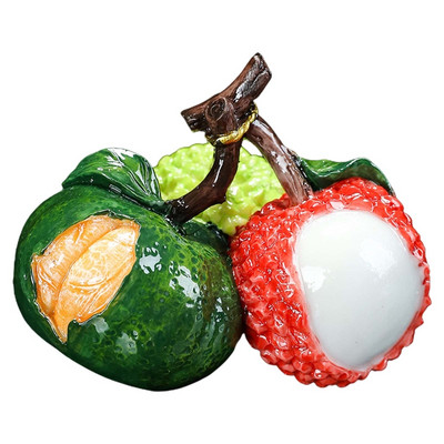 Krāsu maiņa Liči tēja Mājdzīvnieku Gongfu tējas simulācija Augļu sveķu figūriņa mājas birojam Dzīvojamās istabas tēja Mājdzīvnieki Rakstāmgalda dekorēšanas piederumi