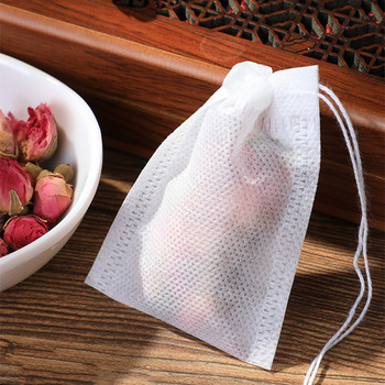 100 τμχ Φακελάκια τσαγιού Food Grade Empty Scented Tea Bags Infuser With String Heal Seal Filter Χαρτί για Herb Loose Tea
