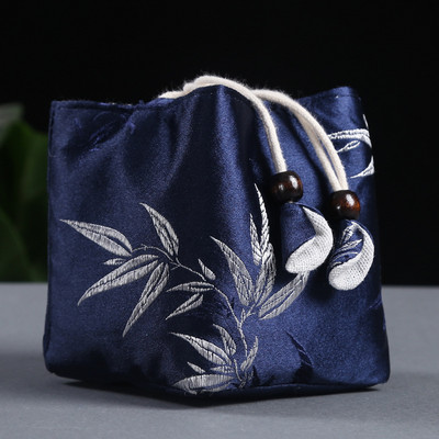 Kínai teaszertartási kiegészítők Hordozható utazó teáskészlet Tárolótáska Tea csésze teáskanna tárolótáska Otthoni teáskészlet csomagtartó zseb LC656