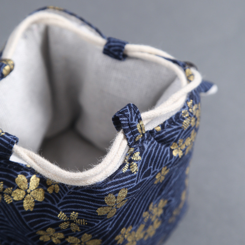 Kínai teaszertartási kiegészítők Hordozható utazó teáskészlet Tárolótáska Tea csésze teáskanna tárolótáska Otthoni teáskészlet csomagtartó zseb LC656