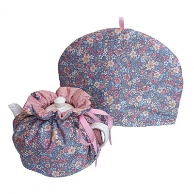 edényhuzat puha szövet kopásálló porálló, finom mintás többcélú újrafelhasználható szigetelt tea hangulatos edény porvédő