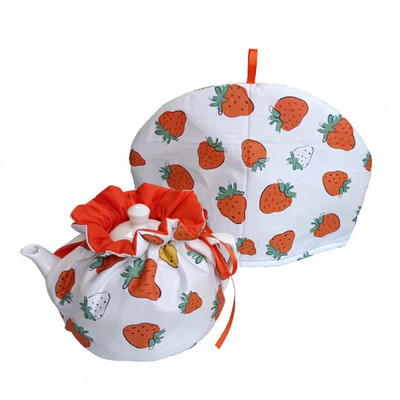 edényhuzat puha szövet kopásálló porálló, finom mintás többcélú újrafelhasználható szigetelt tea hangulatos edény porvédő