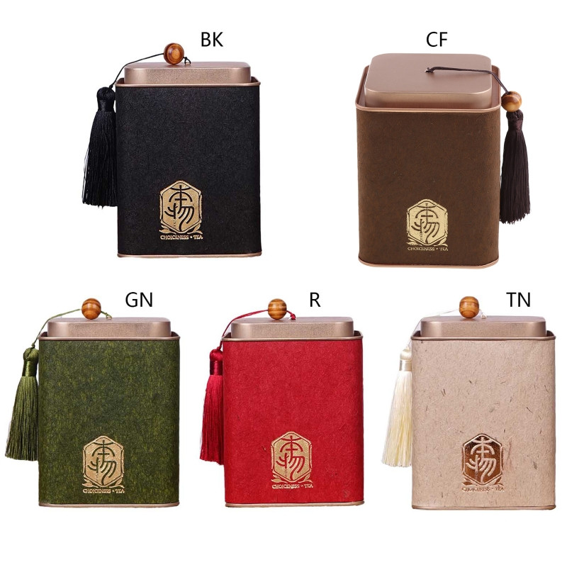 Metāla skārda kastīte Kvadrātveida tējas trauka burka ar pušķu vāku Zaļās tējas uzglabāšanas kaste kafijas garšaugiem konfektēm, cukuram garšvielām, uzkodām.