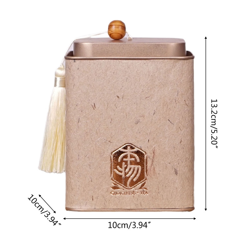 Metāla skārda kastīte Kvadrātveida tējas trauka burka ar pušķu vāku Zaļās tējas uzglabāšanas kaste kafijas garšaugiem konfektēm, cukuram garšvielām, uzkodām.