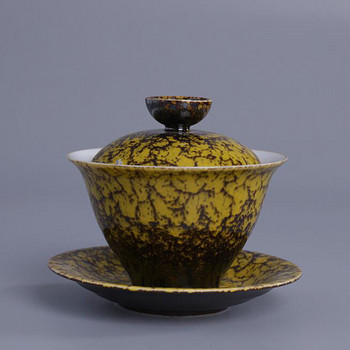 Μεγάλο μέγεθος πορσελάνης Sancai Gaiwan Chinese Style Respect Kungfu Tea Cup Infuser Tea Bowl Drinking Accessories 180ml