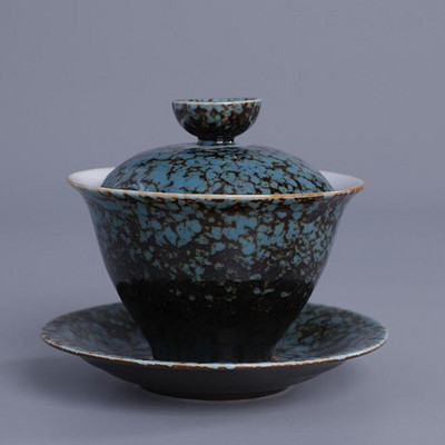 Liela izmēra porcelāns Sancai Gaiwan ķīniešu stila Respect Kungfu tējas krūze infuser tējas bļoda dzeršanas piederumi 180 ml