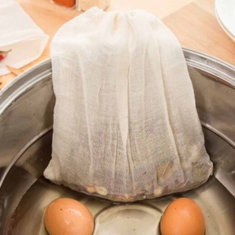 Grynos medvilnės daugkartinio naudojimo muslino raištelis arbatos sietelis, skirtas atskirti prieskonius maisto filtras, medvilnė, netoksiškas arbatos rinkinys, filtro maišelis