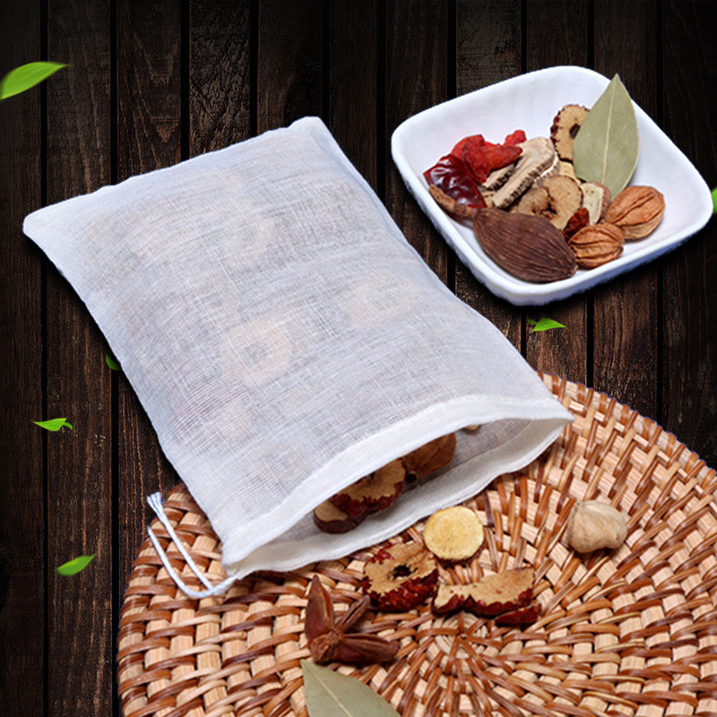 Grynos medvilnės daugkartinio naudojimo muslino raištelis arbatos sietelis, skirtas atskirti prieskonius maisto filtras, medvilnė, netoksiškas arbatos rinkinys, filtro maišelis