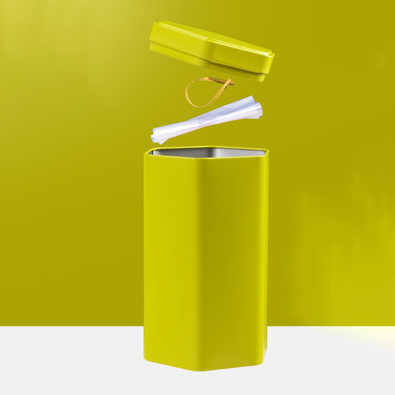 Tējas skārdene Radoša sešstūra skārda skārda matēta iepakojuma skārda skārdene Universāla melnā tēja Pu'er Maza zaļa mandarīna skārdene