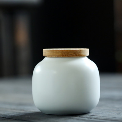 Kūrybingas spalvingas keraminis arbatos dėklas su mediniu dangteliu, porcelianiniai smulkūs daiktai, papuošalai, saldainių laikymo indelis virtuvės laikymo indas