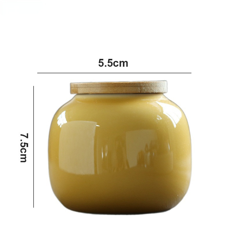 Kūrybingas spalvingas keraminis arbatos dėklas su mediniu dangteliu, porcelianiniai smulkūs daiktai, papuošalai, saldainių laikymo indelis virtuvės laikymo indas