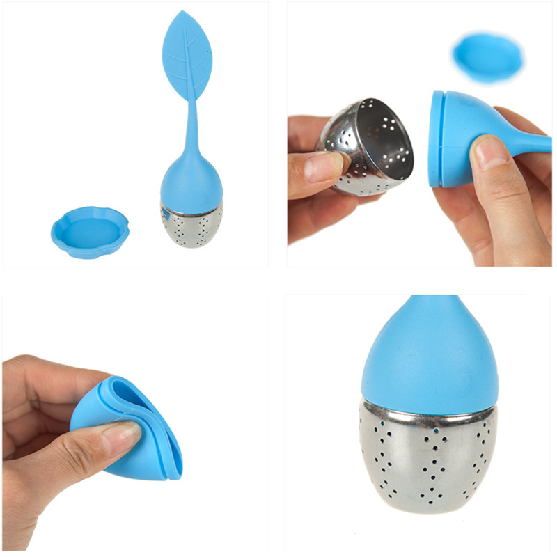 MOSEKO 1vnt silikoninis arbatos infuzinis filtras, daugkartinis sietelis su lašintuvu žolelių prieskonių arbatos ir kavos filtru, gėrimų arbatos įrankis