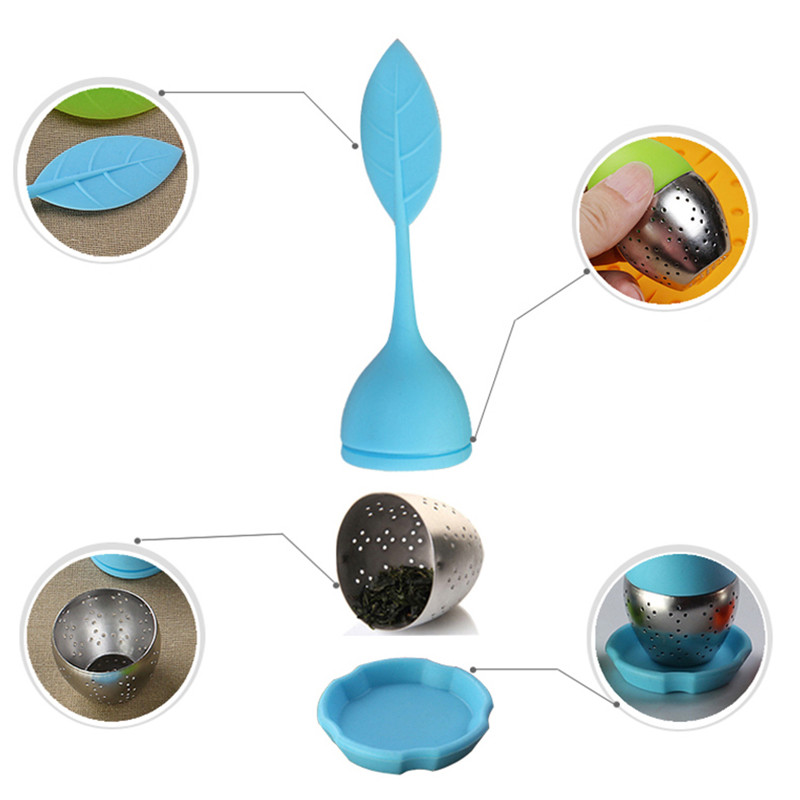 MOSEKO 1vnt silikoninis arbatos infuzinis filtras, daugkartinis sietelis su lašintuvu žolelių prieskonių arbatos ir kavos filtru, gėrimų arbatos įrankis