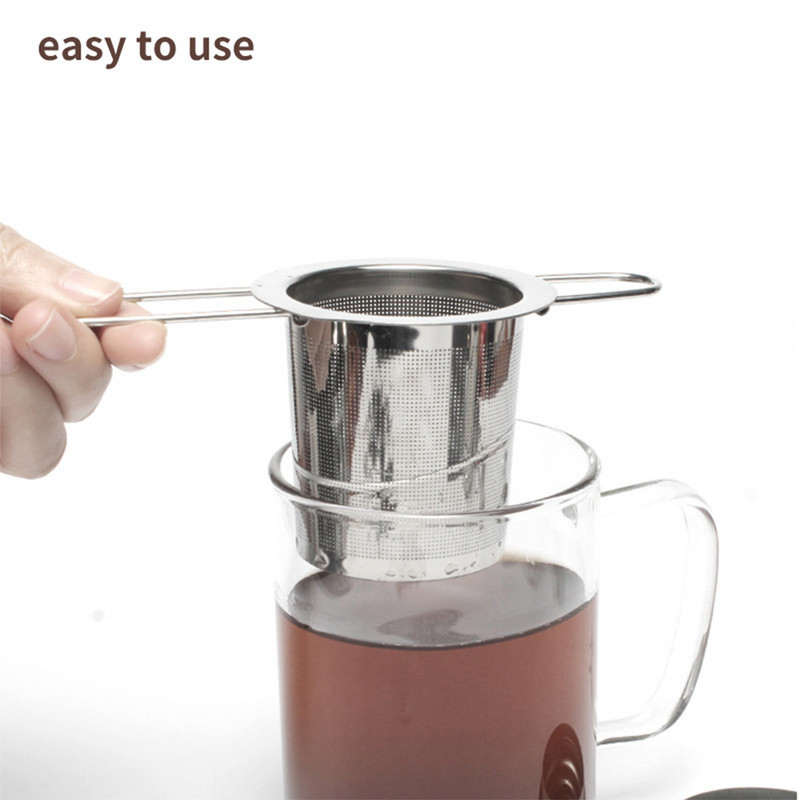 1 vnt. kelių stilių rankenėlė arbatos infuzė smulkaus tinklelio kavos filtras nerūdijančio plieno arbatos sietelis arbatinuko puodelis pakabinamas palaidų lapų prieskonių nutekėjimas