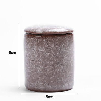 Mini jégrepedt mázas kerámia edény gyógyszeres edény teáskanna illatpor kenőcs edény lezárt tárolóedény dohányzóasztal dekoráció