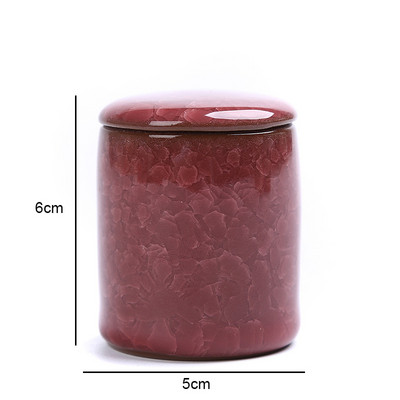 Mini jégrepedt mázas kerámia edény gyógyszeres edény teáskanna illatpor kenőcs edény lezárt tárolóedény dohányzóasztal dekoráció