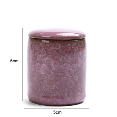Mini jégrepedt mázas kerámia edény gyógyszeres edény teáskanna illatpor kenőcs edény lezárt tárolóedény dohányzóasztal dekoráció