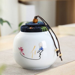 Pārnēsājams Celadon tējas Caddy ceļojumu tējas maisiņu uzglabāšanas kastīte Aizzīmogota keramikas burka Tieguanyin konteineri virtuves garšvielu kafijas kanna