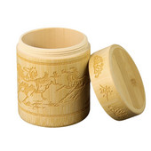 Videi draudzīga tējas kastīte bambusa uzglabāšanas trauks noslēgts burciņš konfektes ķīniešu vintage The Eight Steeds panākumi virtuve kafija cukura kanna