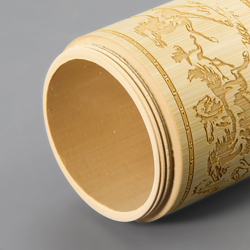 Videi draudzīga tējas kastīte bambusa uzglabāšanas trauks noslēgts burciņš konfektes ķīniešu vintage The Eight Steeds panākumi virtuve kafija cukura kanna