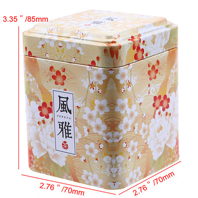 Kineski spremnici za čaj Željezna limena kutija za slatkiše, kekse, kolačiće, mala staklenka za kavu, držač za pohranu, spremnik za lišće čaja, vintage organizator