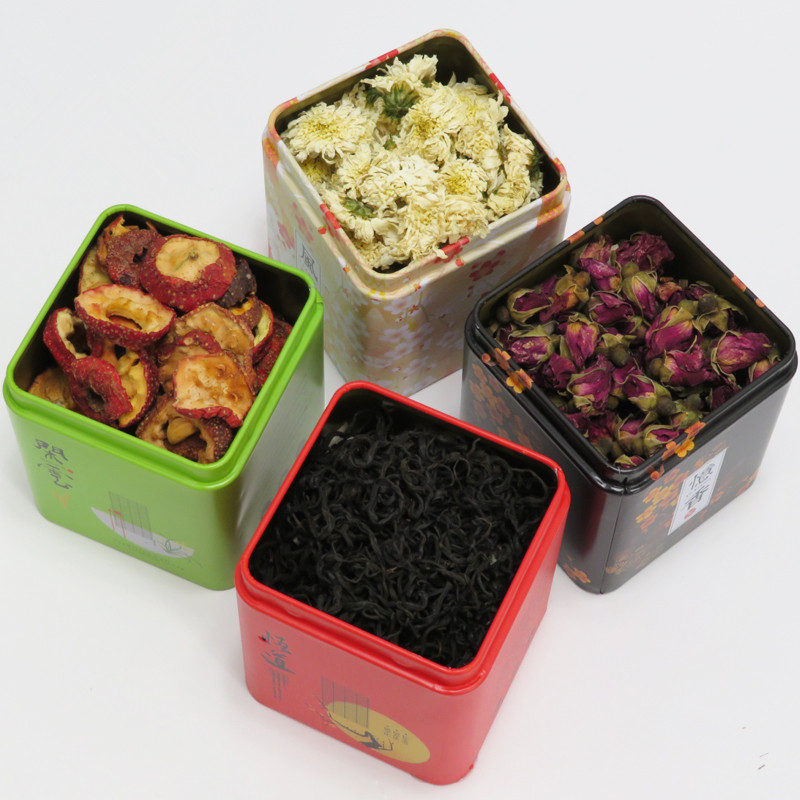 Ķīniešu tējas kārbiņas dzelzs skārda kastīte konfekšu biskvītam cepumam maza kafijas burciņa uzglabāšanas turētājs tējas lapas trauks vintage organizators