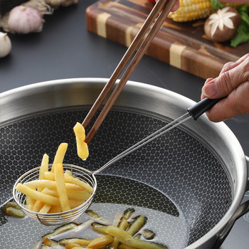 Μακριά λαβή Skimmer Ανοξείδωτο σουρωτήρι Διχτυωτό σουρωτήρι Ζεστό δοχείο Διαρροή λαδιού Κουτάλι Noodle Scoop Κουζίνα Εργαλεία Μαγειρικής