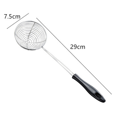 Skimmeris ar garu rokturi, nerūsējošā tērauda caurduris, atlikumu sieta sietiņš, karstais katls, noplūdis eļļa Karote nūdeles liekšķere Virtuves gatavošanas rīki