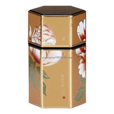 Sešstūra tējas uzglabāšanas trauki Tējas kārbas Uzglabāšanas trauks Konfekšu burciņas kannas tējai Kafija Garšaugi Cukurs Garšvielas