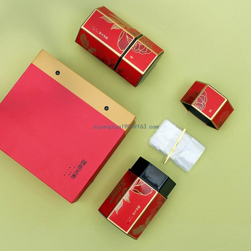 Sešstūra tējas uzglabāšanas trauki Tējas kārbas Uzglabāšanas trauks Konfekšu burciņas kannas tējai Kafija Garšaugi Cukurs Garšvielas