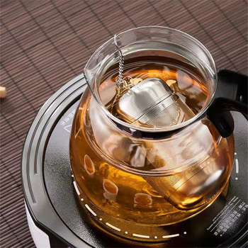 Инфузер за чай от неръждаема стомана Цедка с топка за подправки Филтър с фина мрежа Чайник за чаени листа Дифузер за подправки Кухненски аксесоари