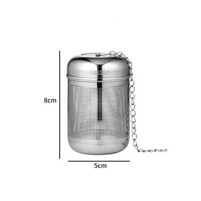 Nerūsējošā tērauda tējas iesmidzinātājs Garšvielu lodīšu sietiņš Smalkas sieta filtra tējkanna tējas lapām Garšvielu difuzors Virtuves piederumi