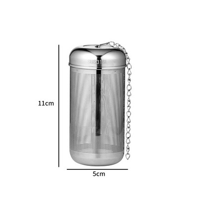 Nerūsējošā tērauda tējas iesmidzinātājs Garšvielu lodīšu sietiņš Smalkas sieta filtra tējkanna tējas lapām Garšvielu difuzors Virtuves piederumi