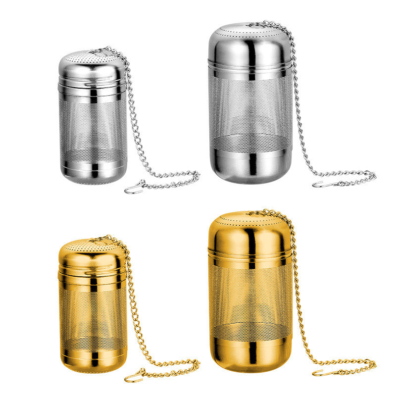 Nerūsējošā tērauda tējas iesmidzinātājs Garšvielu lodīšu sietiņš Smalkas sieta filtra tējkanna tējas lapām Garšvielu difuzors Virtuves piederumi