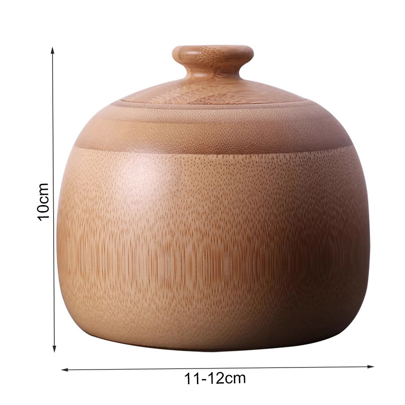 Augstas kvalitātes bambusa tējas uzglabāšanas kastīte ar rokām gatavota tējas kārba ar vāku blīvējums virtuves uzglabāšanas burkas piederumi garšvielu kastes futrāļa organizators