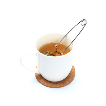1 БР. Сфера за инфузер за чай от неръждаема стомана Филтър Чаена лъжичка Изстискване Креативна цедка Дръжка за капене на чай Мрежа за подправки Лъжица Топка