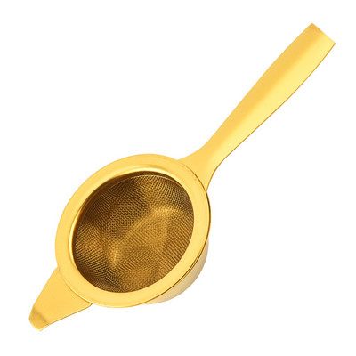 Nerūsējošā tērauda sieta tējas infūzijas sietiņa komplekts ar rokturi Virtuves atkārtoti lietojama smalka metāla tējas lapu kafijas filtra tējkannas piederumi