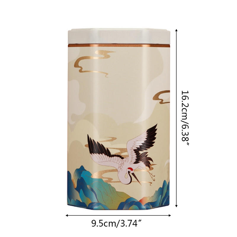 Tējas skārda kārbas tējas burku uzglabāšanas kaste Maza kafijas tējas uzglabāšanas kaste Aizzīmogota vaļīga tējas kannas ķīniešu stila iepakojuma kaste