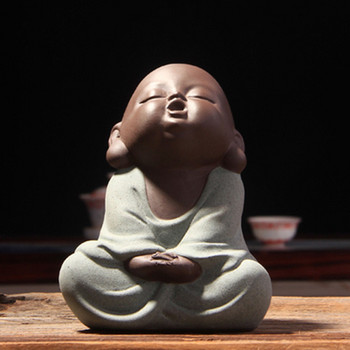 CJ278 Factory Outlets Lovely Buddha Tea Pet Monk Sand Tea Pet Υψηλής ποιότητας Μωβ Σετ τσαγιού Pet Tea Εφαρμογή διακόσμησης χεριών