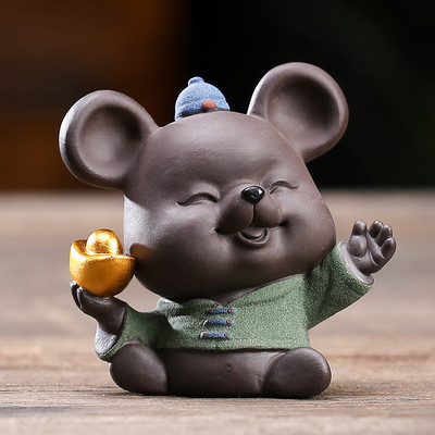 Radoša Zodiaka Pele Purpura Māla tēja Mājdzīvnieku tēja Figūriņas Rotājumi Roku darbs Tējas Galda dekorācijas Piederumi Dāvanas