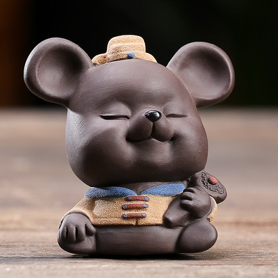 Radoša Zodiaka Pele Purpura Māla tēja Mājdzīvnieku tēja Figūriņas Rotājumi Roku darbs Tējas Galda dekorācijas Piederumi Dāvanas