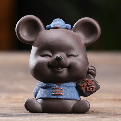 Radoša Zodiaka Pele Purpura Māla tēja Mājdzīvnieku tēja Figūriņas Rotājumi Roku darbs Tējas Galda dekorācijas Piederumi Dāvanas