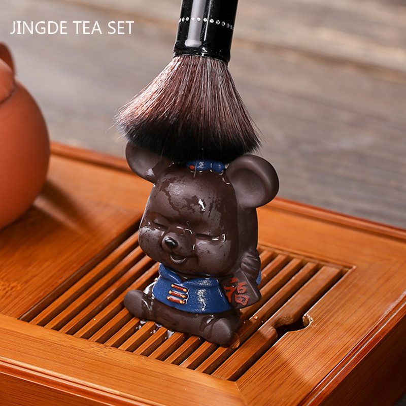 Radoša Zodiaka Pele Purpura Māla tēja Mājdzīvnieku tēja Figūriņas Rotājumi Roku darbs Tējas Galda dekorācijas Piederumi Dāvanas