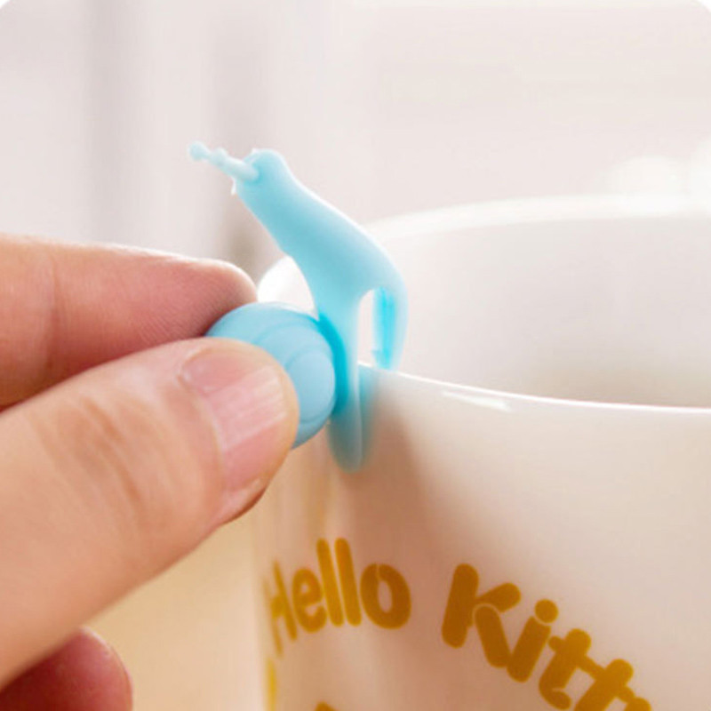 6 vnt. Daugkartinio naudojimo silikoninis arbatos infuzinis arbatos maišelis Kabantis arbatinuko priedai Sraigių atpažinimo įtaisas Sraigių puodelio puodelio spaustukas