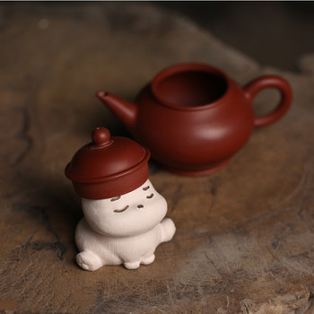 Заек, сладък бял чай, фигурки на духове на домашни любимци, прибори за чаена церемония, китайски аксесоари за декорация на стая, дзен животно