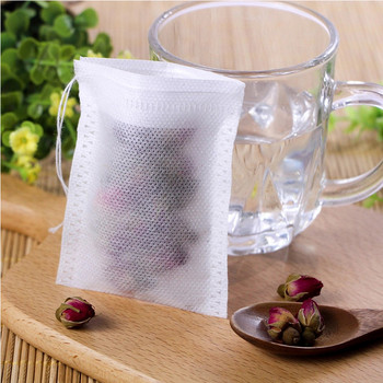 100 шт./лот Чай сумки 5x7 см пустая Ароматические Чай сумки с струнной уплотнение фильтр Бумага для травяной листовой чай