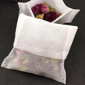 100 vnt. 65 x 70 mm neaustinio audinio filtro maišelis Tuščias arbatos kavos prieskonių žolelių priešais sulankstymas Uždaryti su apačia didele talpa