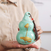 Pielāgota keramikas ķirbju tējas Caddy ķīniešu Pu'er tējas kastīte tējas trauks virtuves garšvielu konfekšu uzglabāšanas tvertne mājas dekorēšanai